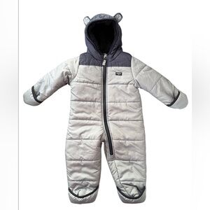 OshKosh B'gosh Cozy Colorblock Navy/Gray Bear Hooded Snowsuit